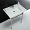 Fauceture KVPB31227W46 Dreyfuss 31" Console Sink W/SS Leg (4", 3 Hole), Wht/Nickel KVPB31227W46 - alternate 7